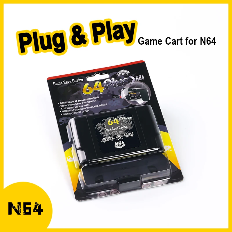 Retro Gaming N64 - 64-Bit-Retro-340-in-1-Spielkarte für die N64-Videospielkonsole. Kostenlose NTSC-