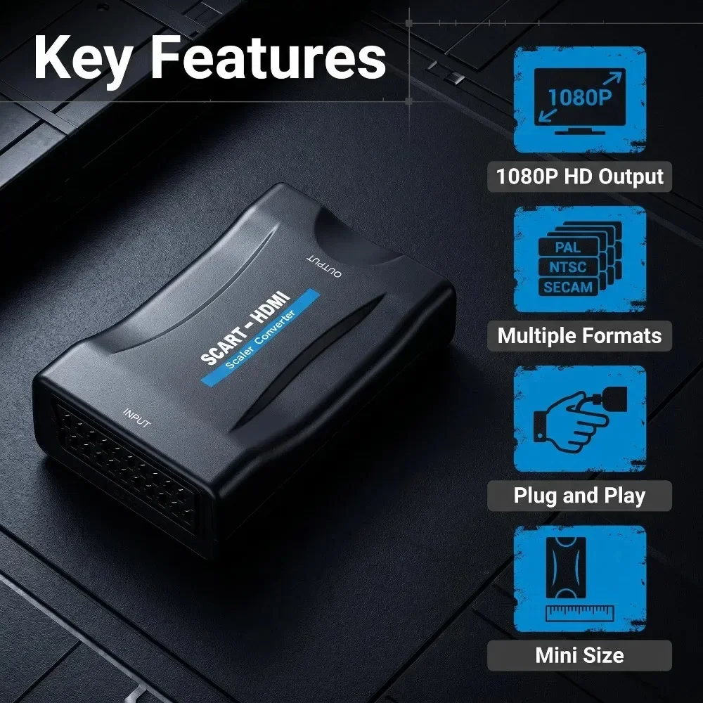 SCART-zu-HDMI-kompatibler Konv – Scart To Hdmi Bewertung und Preis